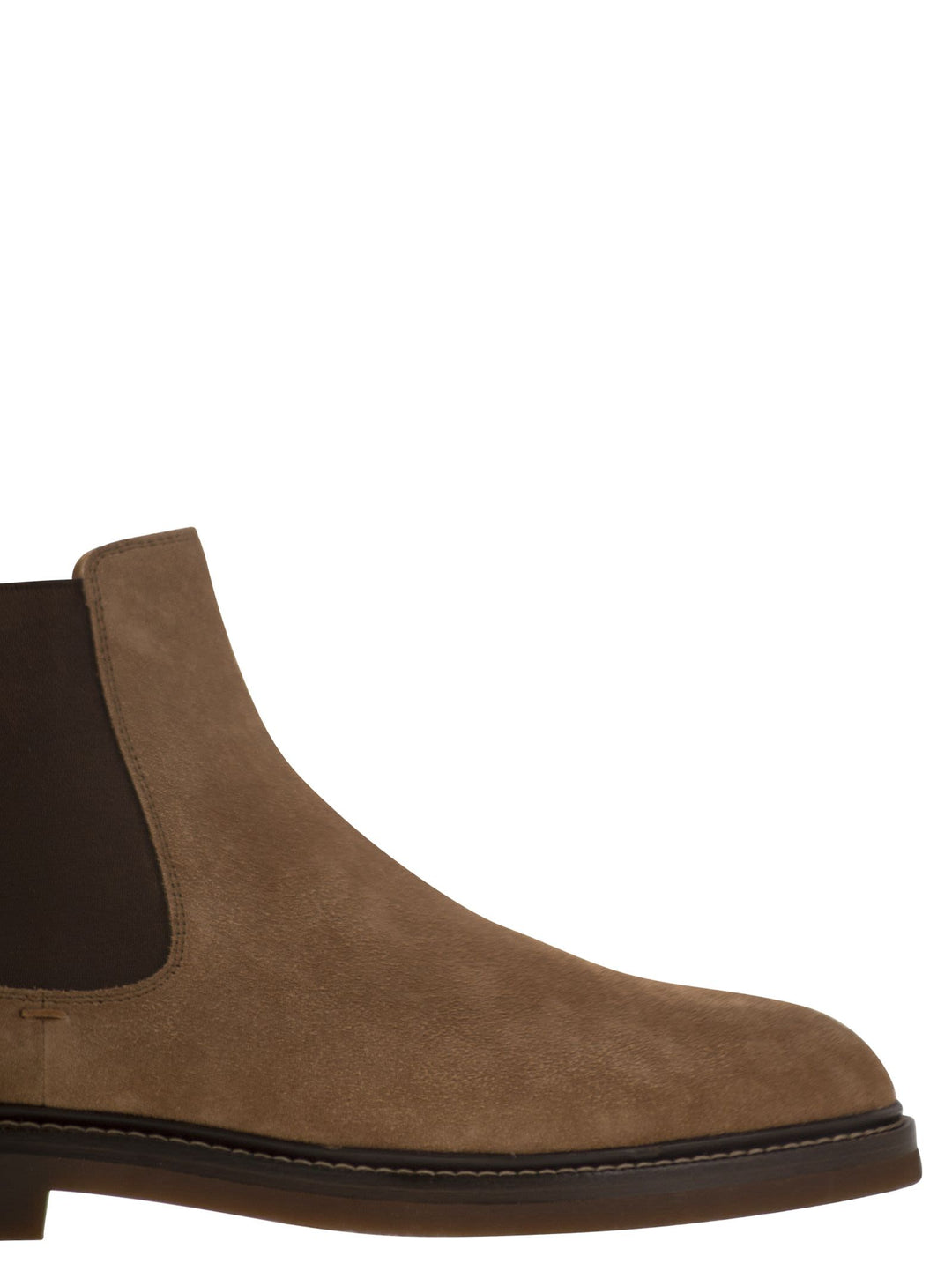 Brunello Cucinelli Men Chelsea Boot In Suede