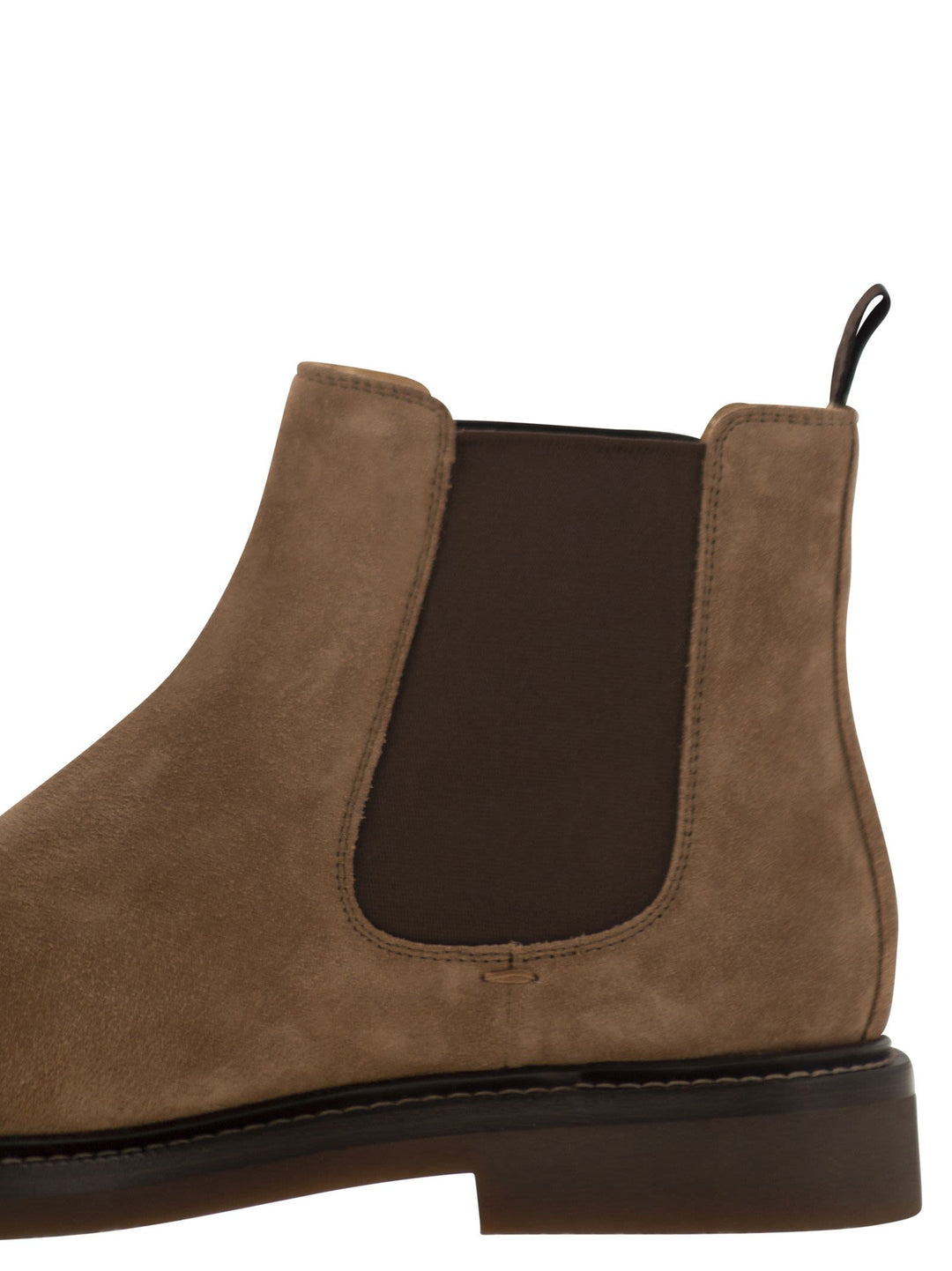 Brunello Cucinelli Men Chelsea Boot In Suede