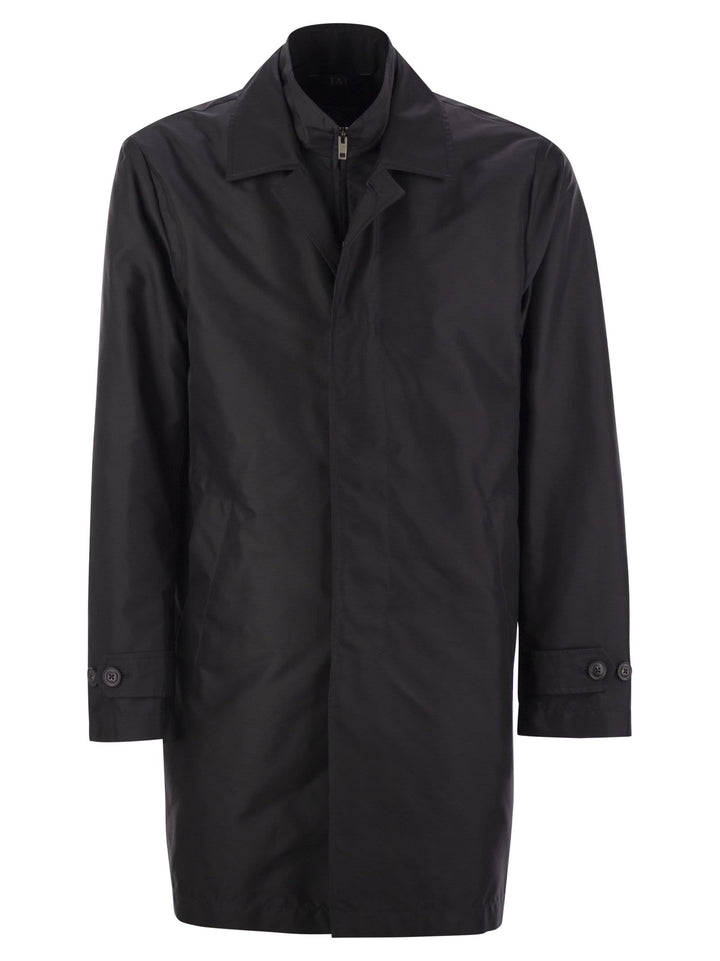 Fay Men Morning Coat In Technical Cotton