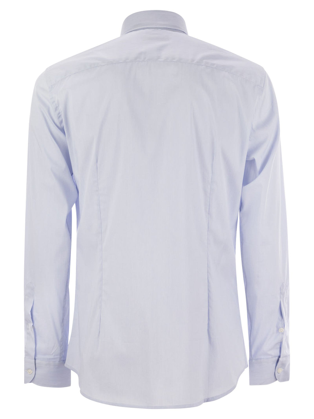 Fay Men Stretch Poplin Shirt With French Collar