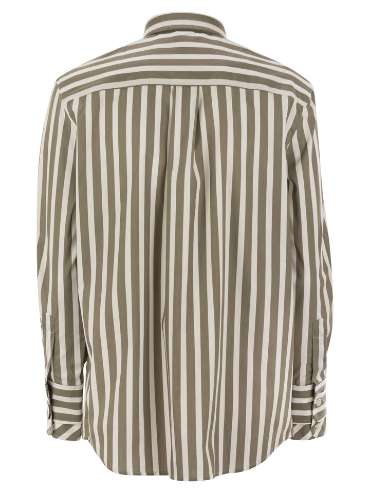 Fay Women Regular Striped Stretch Cotton Shirt