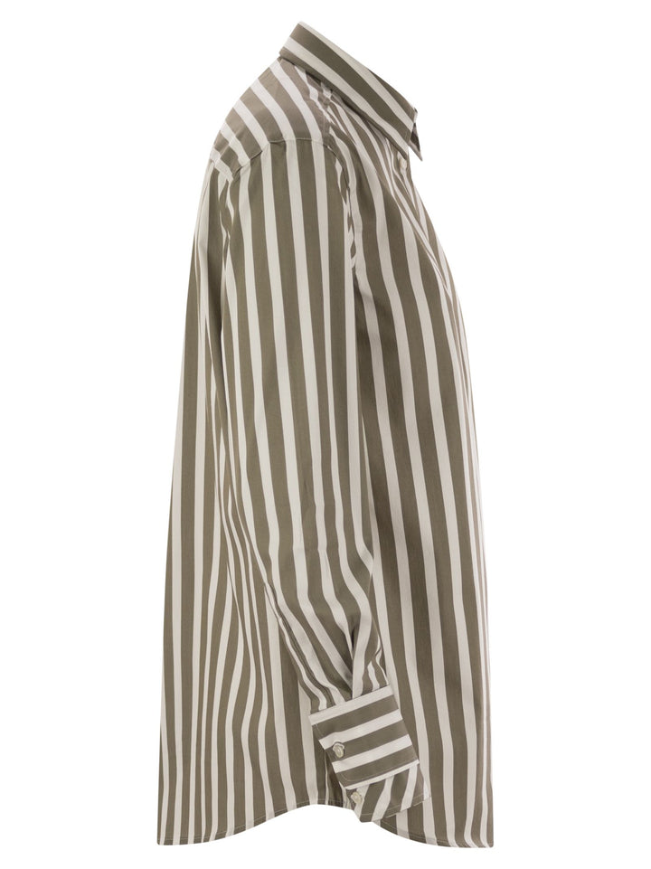 Fay Women Regular Striped Stretch Cotton Shirt