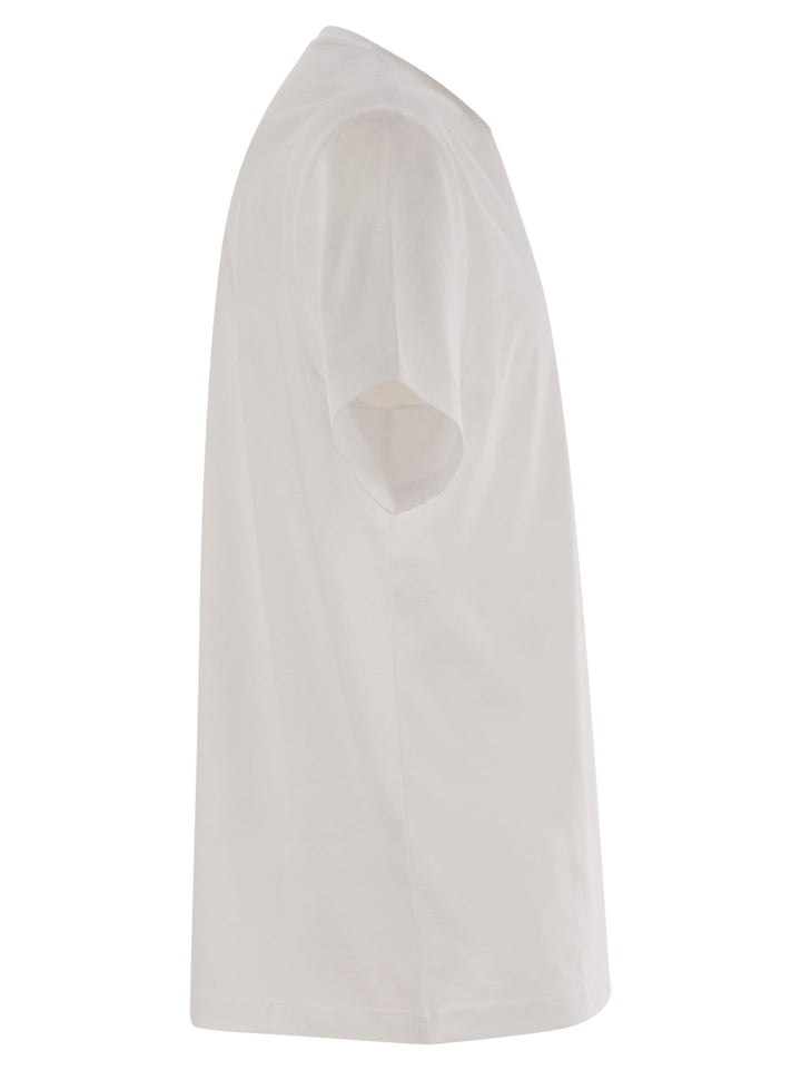 Fay Men Cotton T-Shirt With Pocket