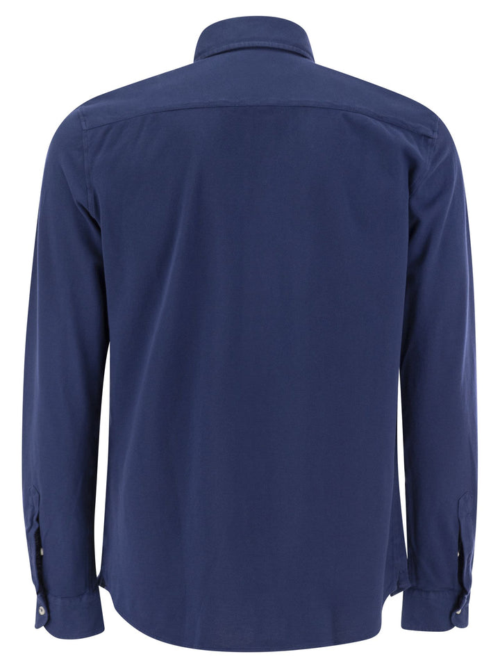 Fay Men Cotton French Collar Shirt