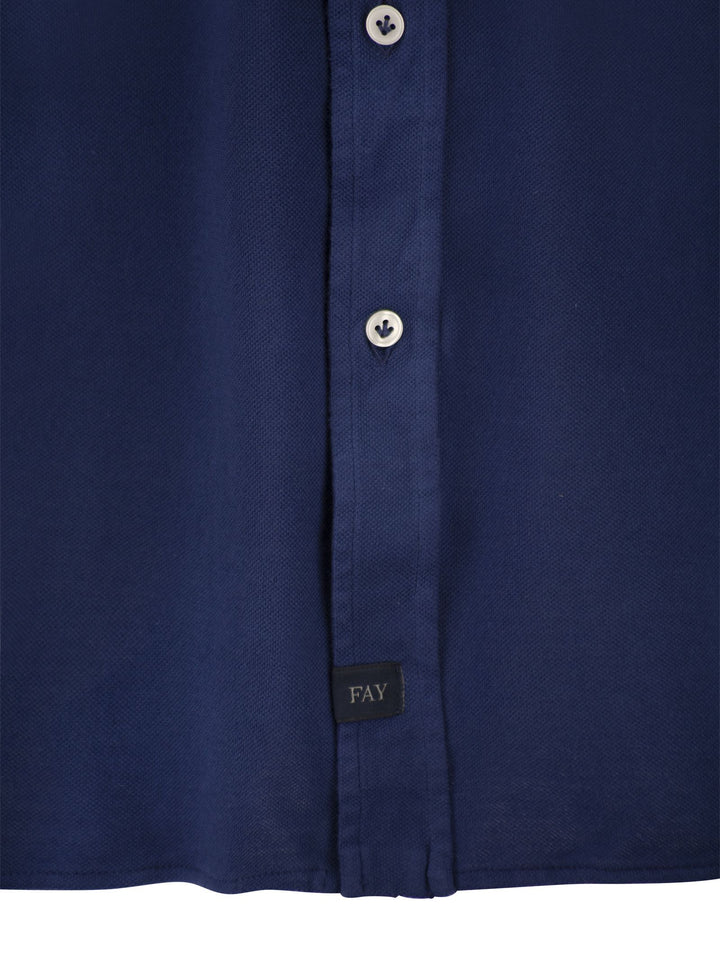 Fay Men Cotton French Collar Shirt
