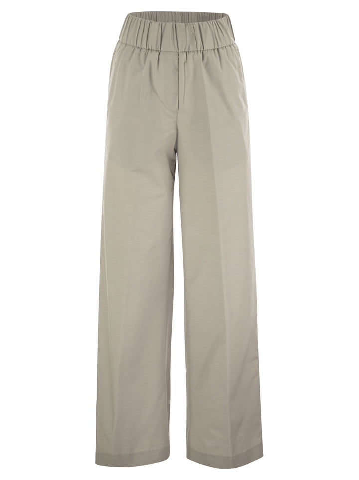 Peserico Women Trousers In Lightweight Technical Cotton Canvas