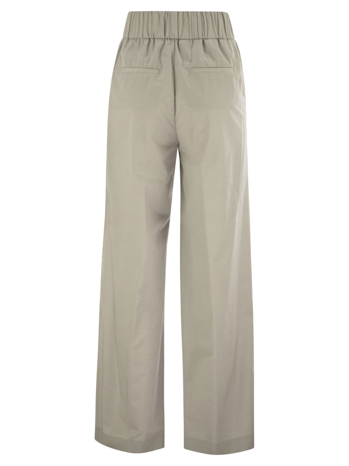 Peserico Women Trousers In Lightweight Technical Cotton Canvas