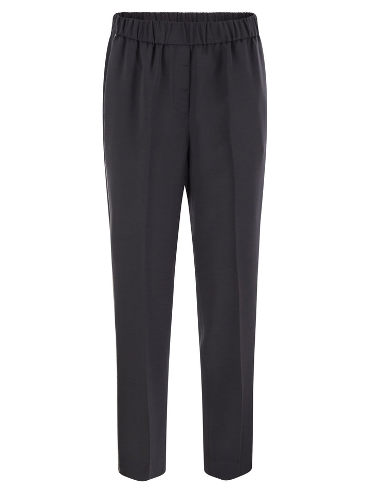 Peserico Women Soft Pants Made Of Stretch Viscose Technical Canvas