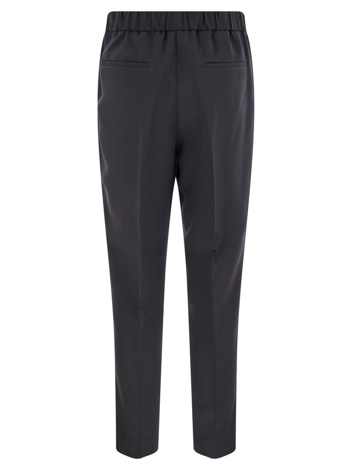 Peserico Women Soft Pants Made Of Stretch Viscose Technical Canvas