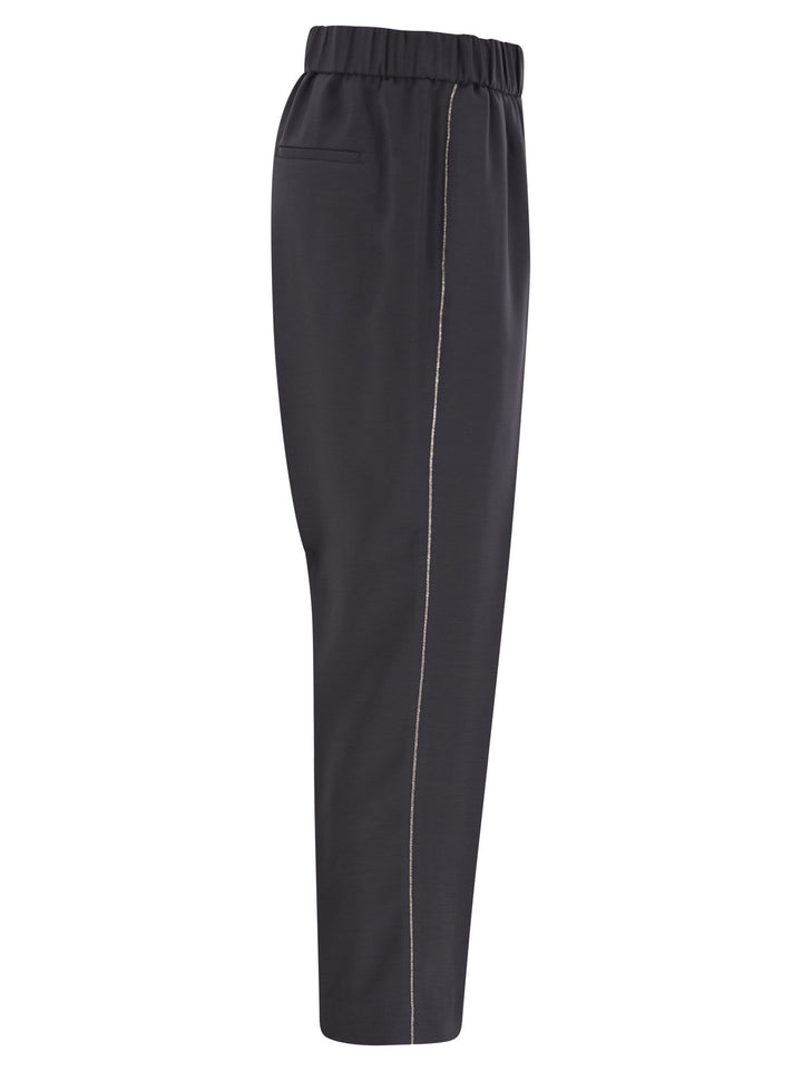 Peserico Women Soft Pants Made Of Stretch Viscose Technical Canvas