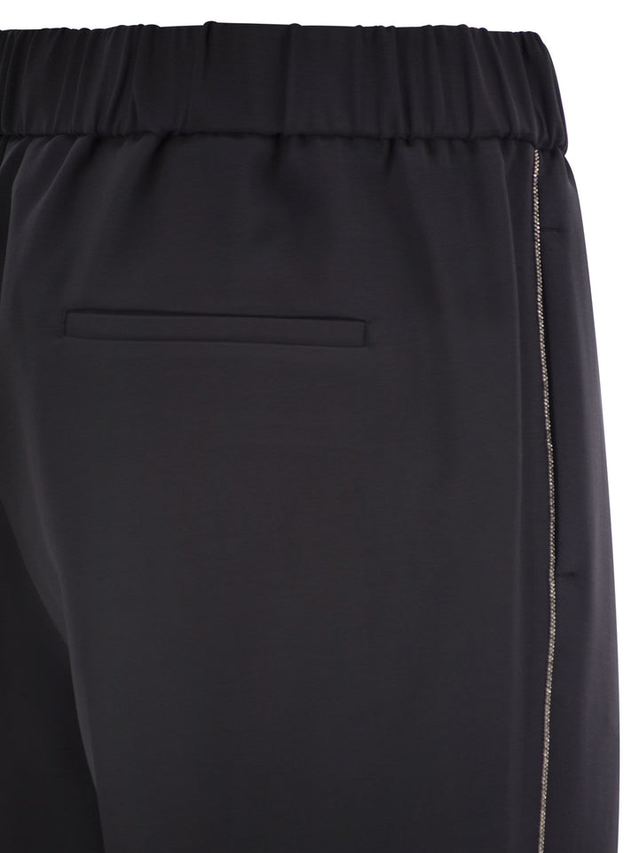 Peserico Women Soft Pants Made Of Stretch Viscose Technical Canvas