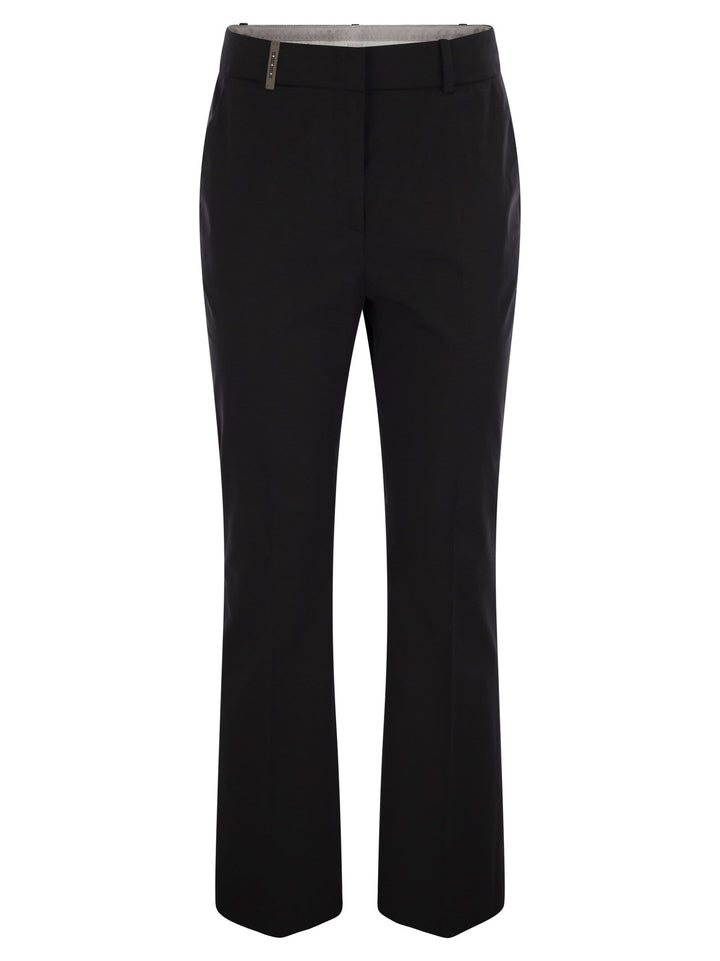 Peserico Women Stretch Cotton Trousers