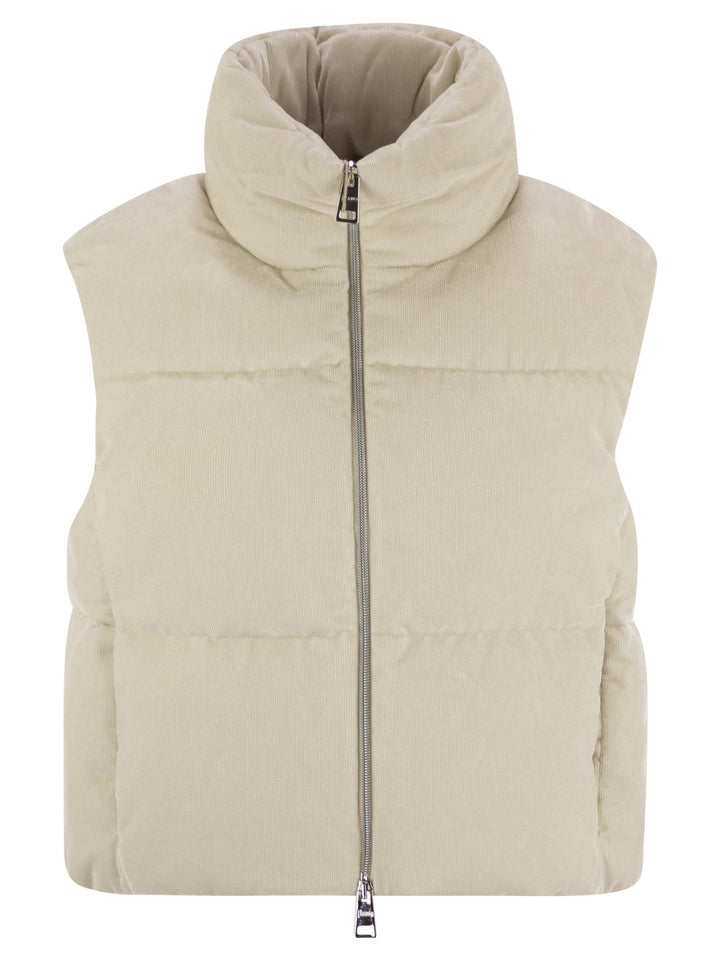 Herno Women Velvet Sleeveless Down Jacket