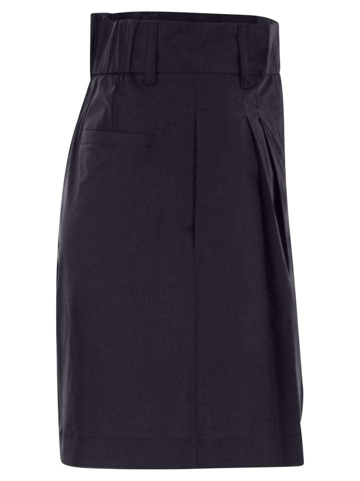 Herno Women Stretch Cotton Bermuda Shorts