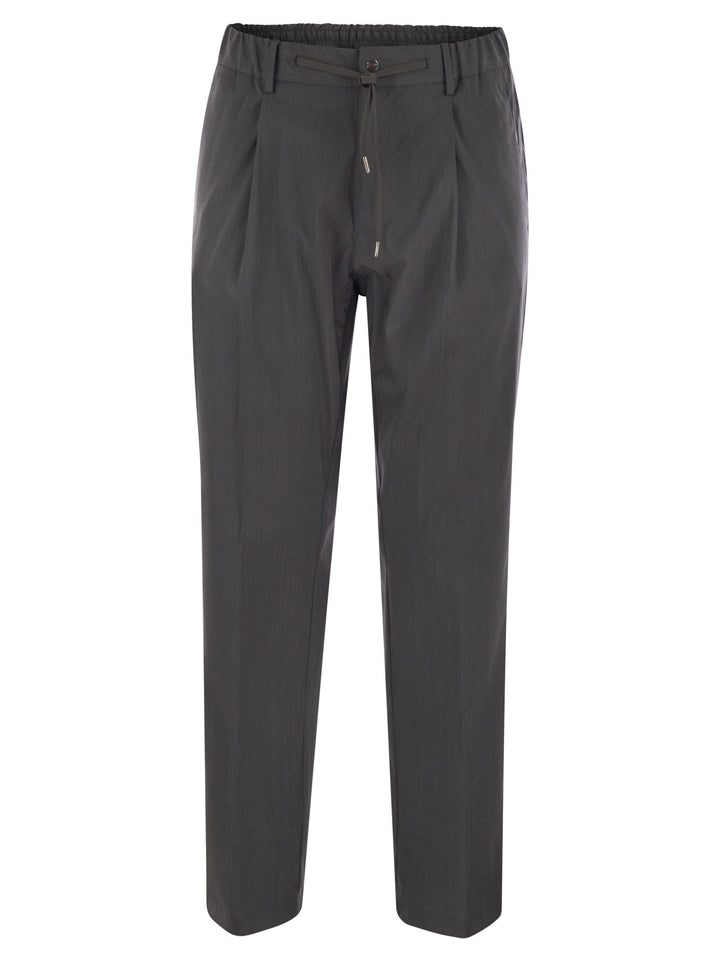 Herno Men Tech Wool Trousers