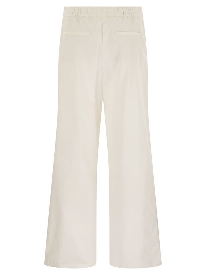 Herno Women Resort Cotton Trousers With Drawstring