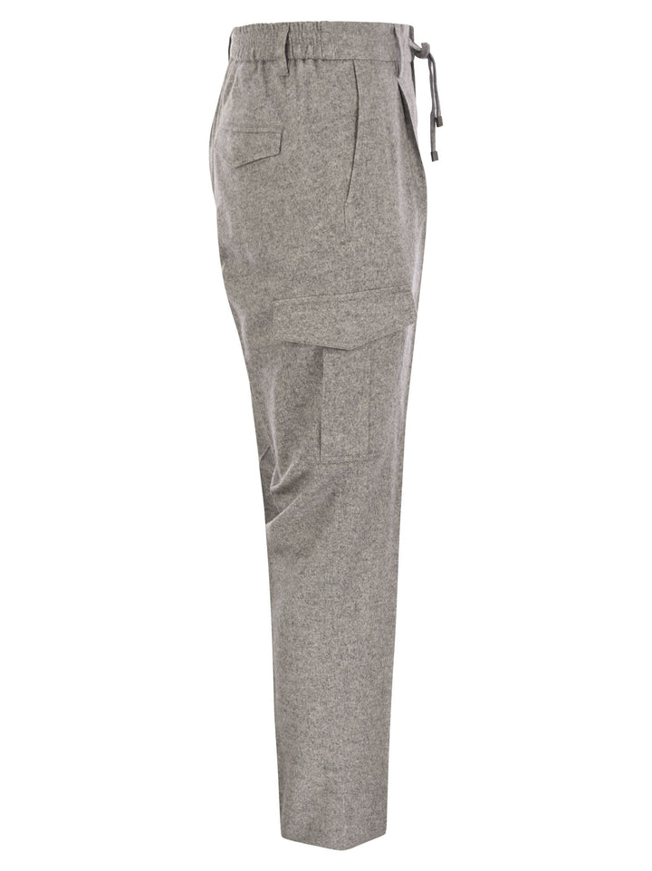 Peserico Men Wool, Silk And Cashmere Jogger Trousers