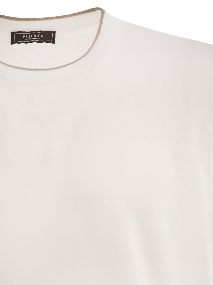 Peserico Men T-Shirt In Pure Cotton Yarn