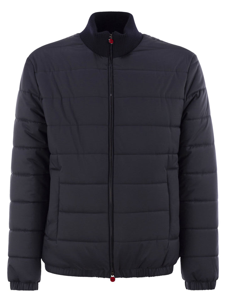 Kiton Men Technical Fabric Bomber Jacket