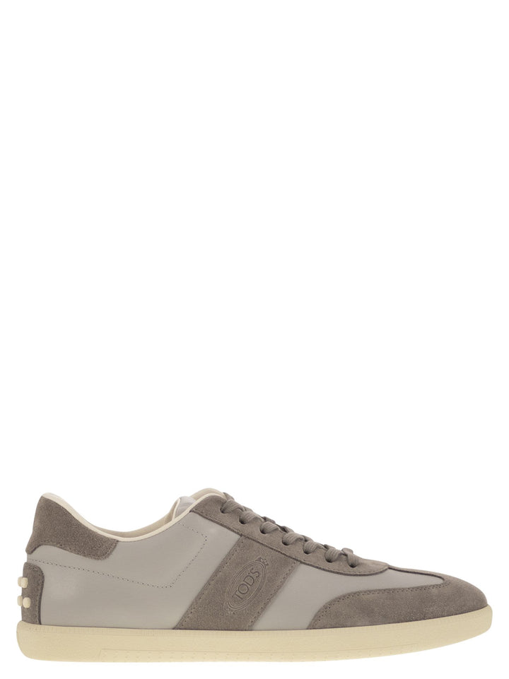 Tod's Men Smooth Leather And Suede Tabs Sneakers