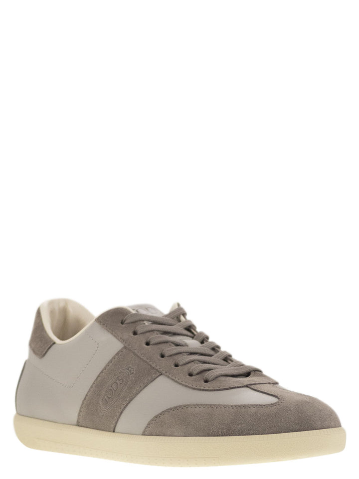 Tod's Men Smooth Leather And Suede Tabs Sneakers