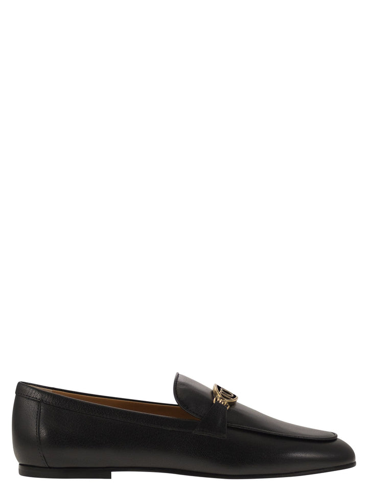 Tod's Women Leather Loafer With Accessory