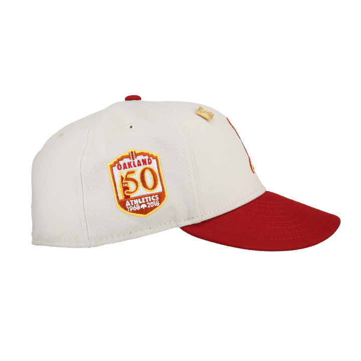 Oakland Athletics April 4th Collection 50th Anniversary Patch Fitted Hat