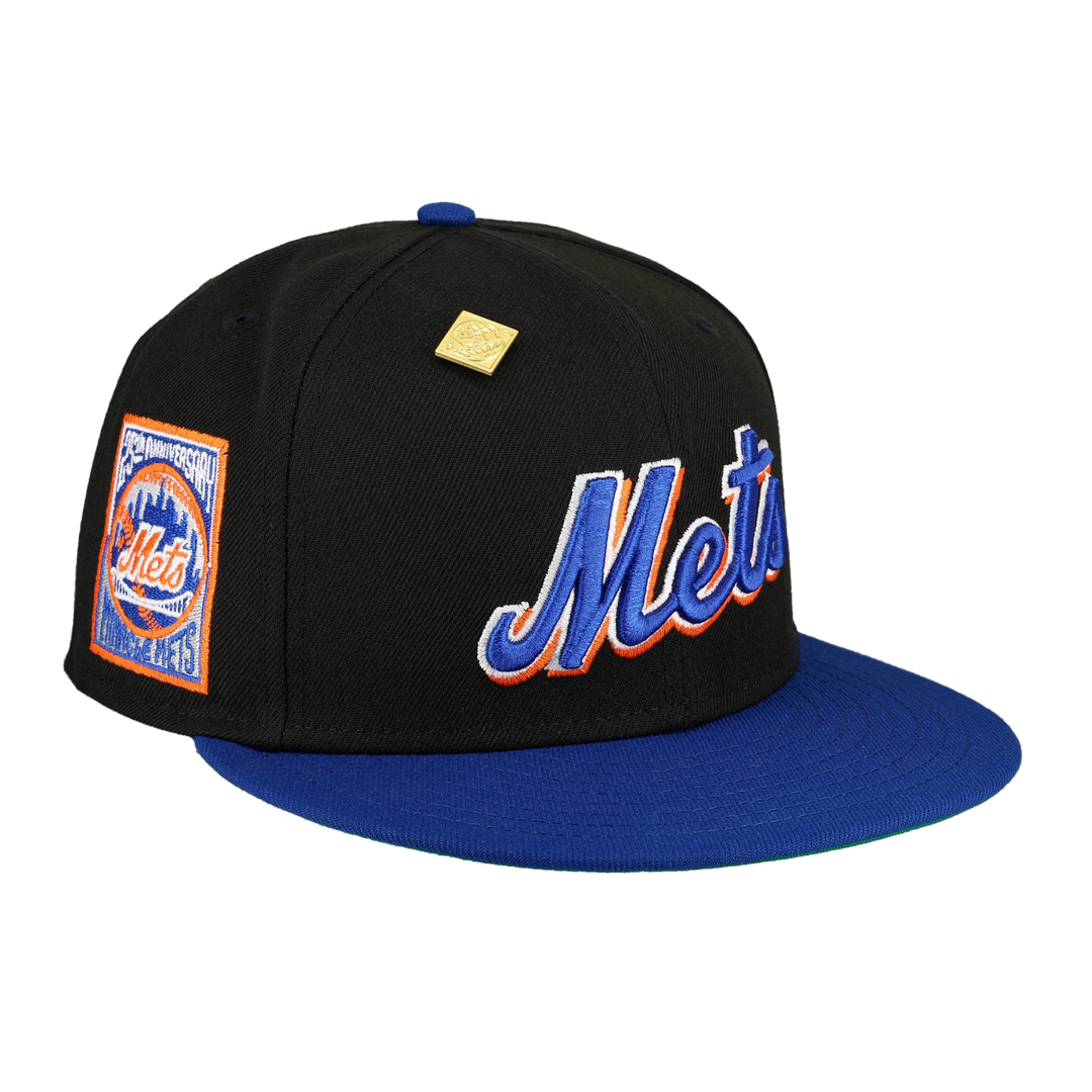 New York Mets 25th Anniversary Side Patch New Era 59Fifty Fitted Hat