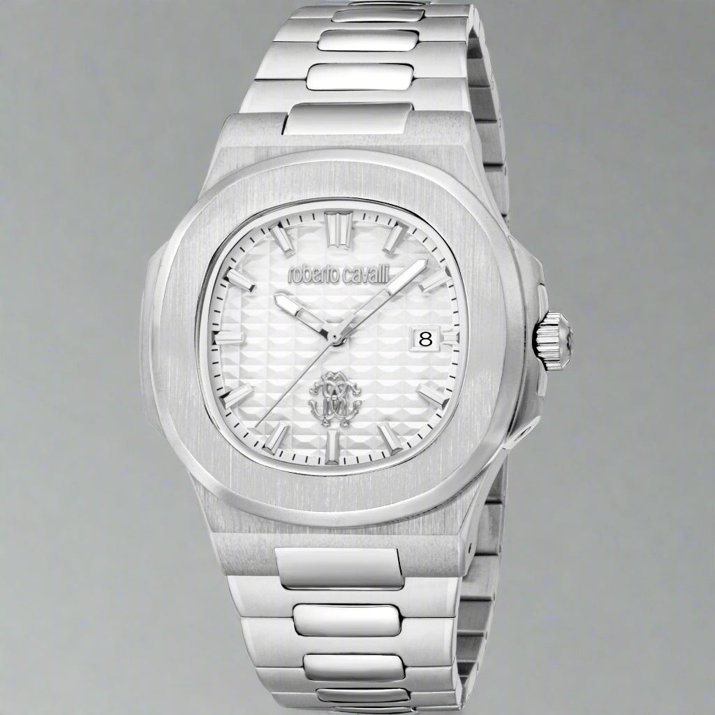 Roberto Cavalli mens silver analog Watches