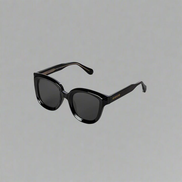 Black stylish Italian designed affordable sunglasses with UV protection.