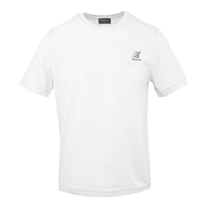 Zenobi  men's white logo T-shirts
