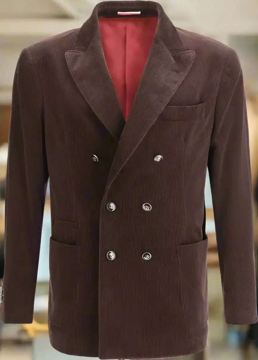 Brunello Cucinelli Velvet double breasted Blazer Jacket
