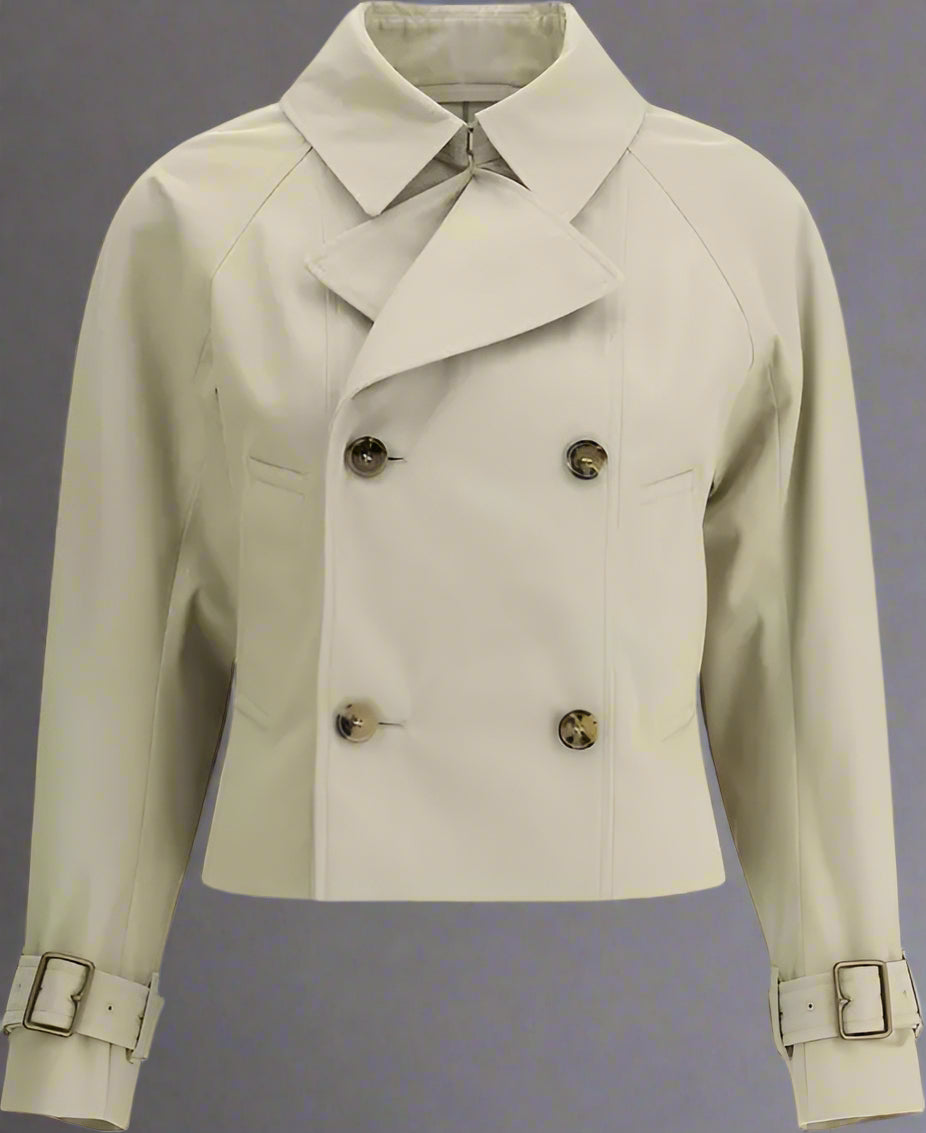 BURBERRY women's beige Short double breasted Trench Coat