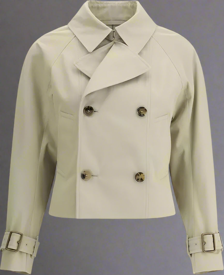 BURBERRY women's beige Short double breasted Trench Coat