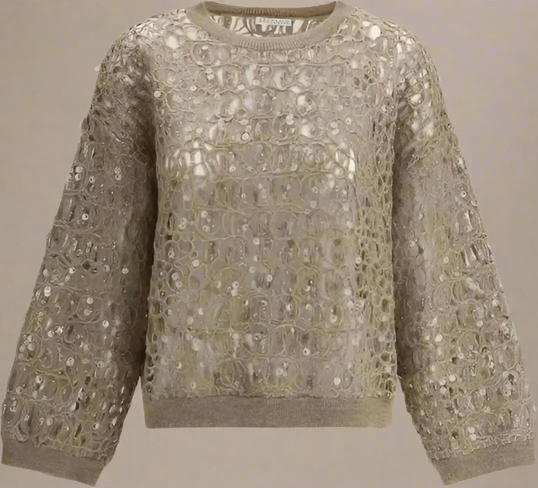 Brunello Cucinelli women's brown Sequined Sweater
