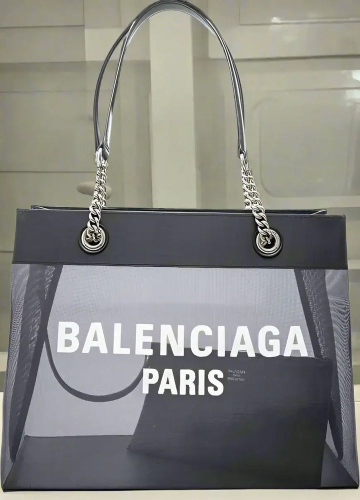 Balenciaga Duty Free leather graphic print Shopper Bag