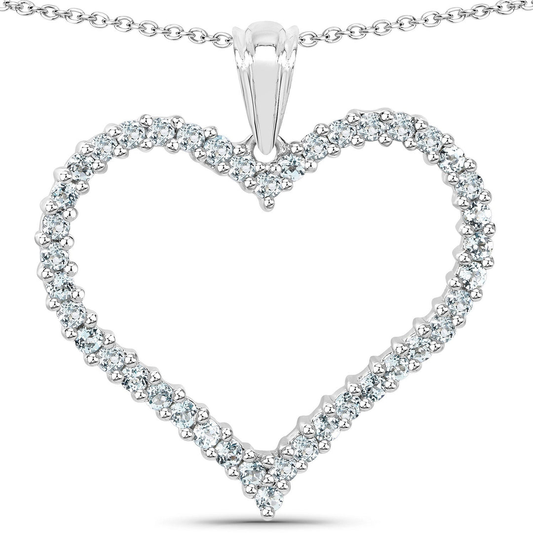 2.10 Carat Genuine Blue Topaz .925 Sterling Silver Pendant