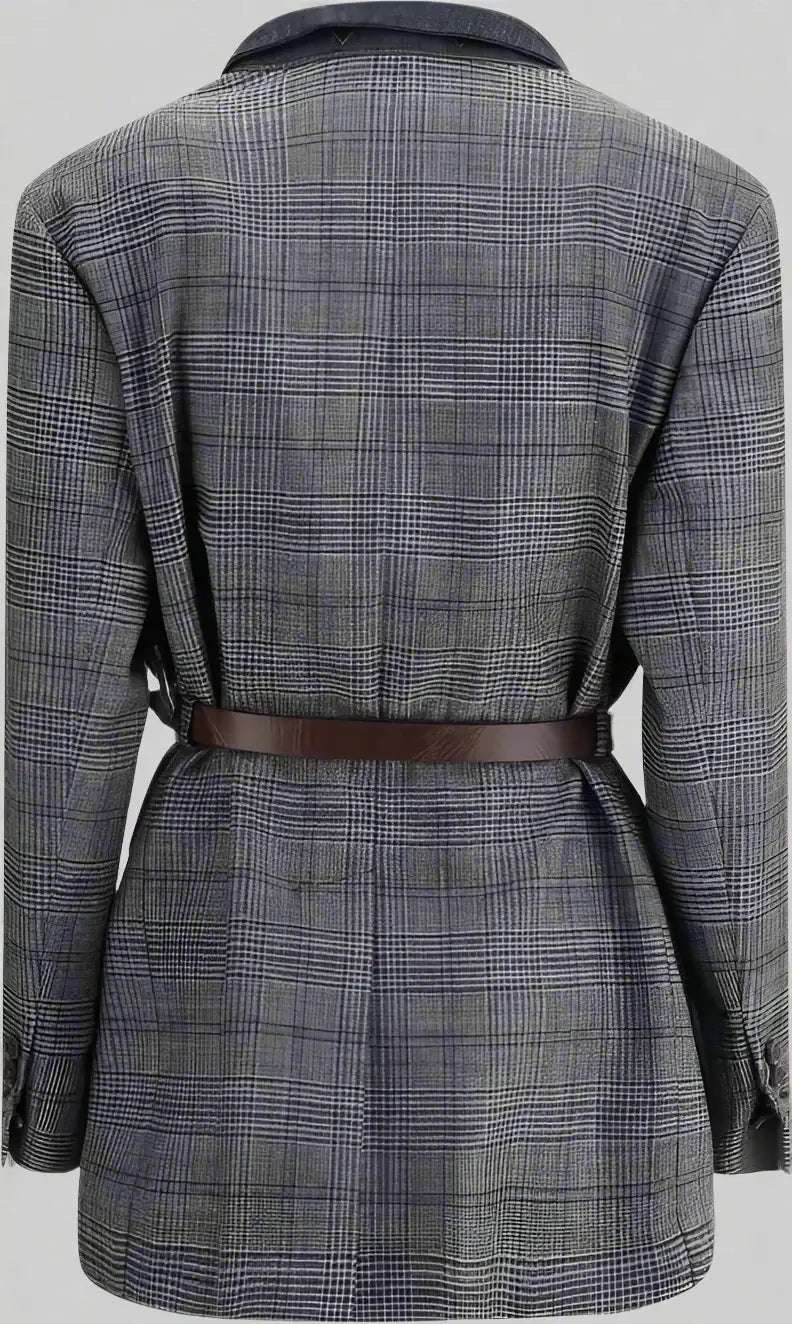 Brunello Cucinelli women's Prince of Wales pattern Blazer