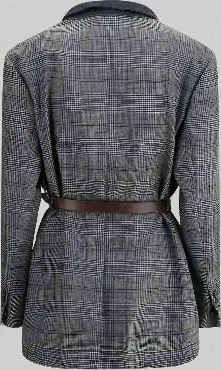 Brunello Cucinelli women's Prince of Wales pattern Blazer