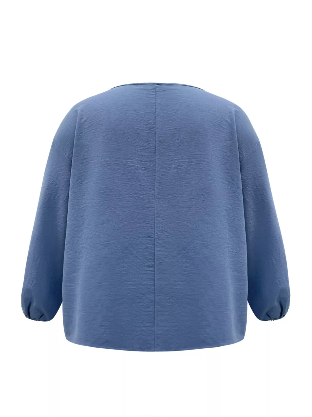 Plus Size V-Neck Long Sleeve Blouse