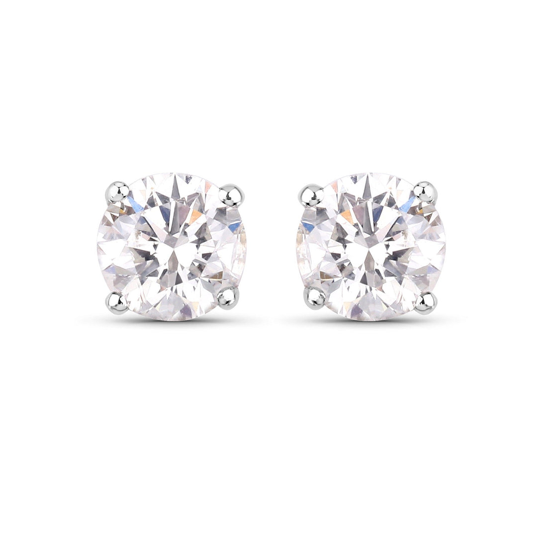 0.54 Carat Genuine White Diamond 14K White Gold Earrings