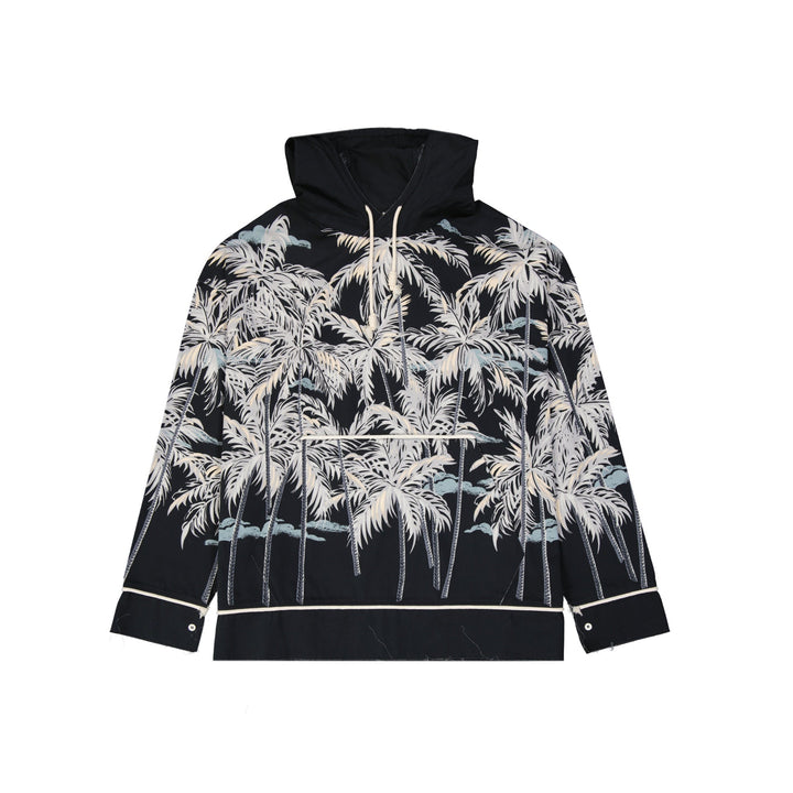 Palm Angels Hooded Printed Shirt Men
