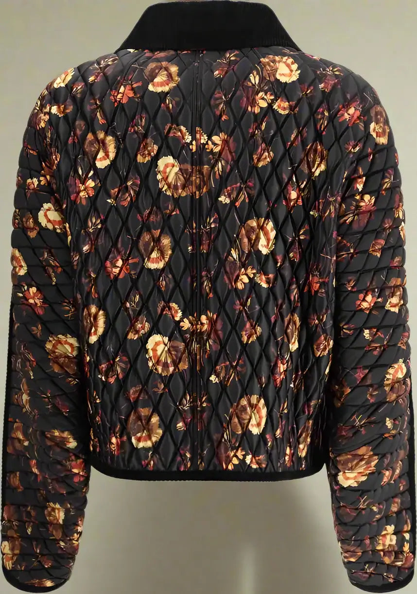 Floral patterned jacket on a white background