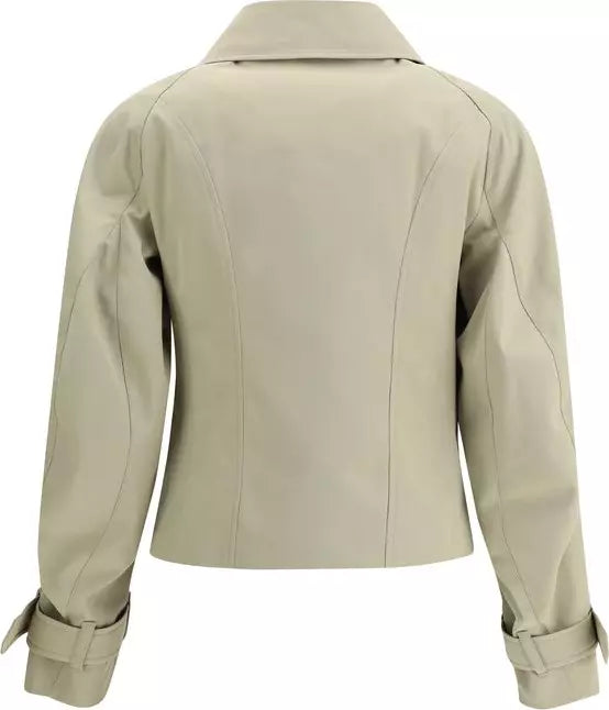 BURBERRY women's beige Short double breasted Trench Coat