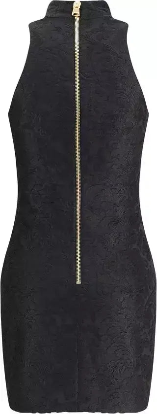 BALMAIN black button up Baroque short Dress