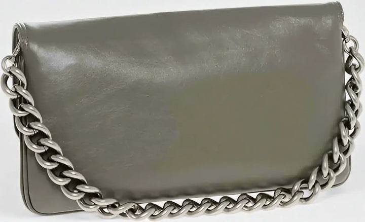 Balenciaga Leather SOFT FLAP Shoulder Bag with Chain strap carry