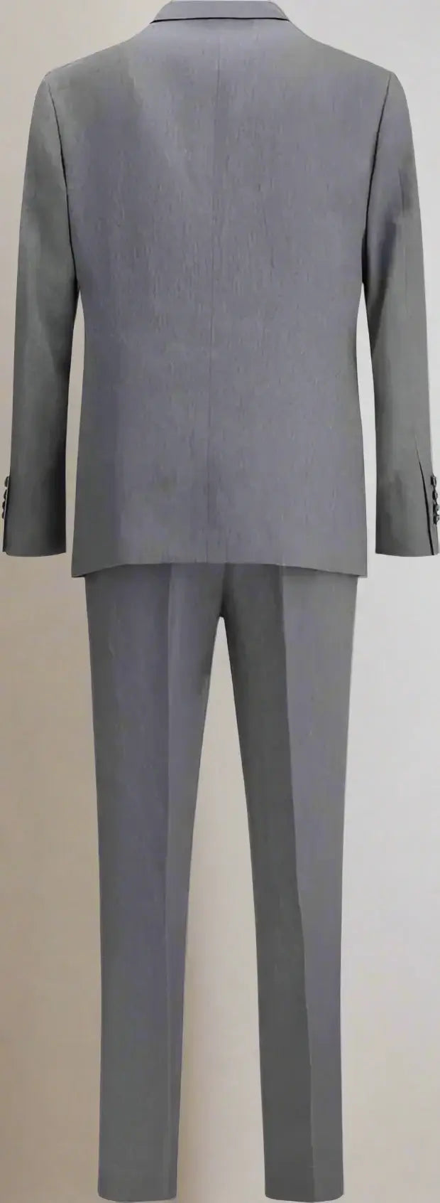 Brunello Cucinelli grey button up monochrome Linen Suit