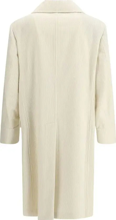 Beige overcoat on a white background