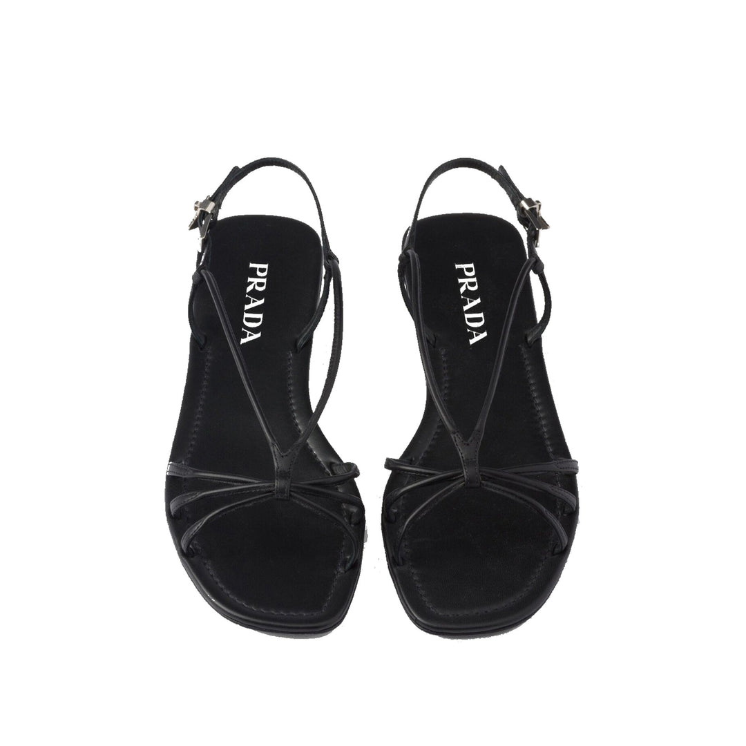 Prada Leather Flat Sandals Women