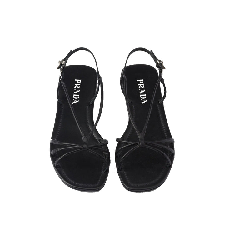Prada Leather Flat Sandals Women